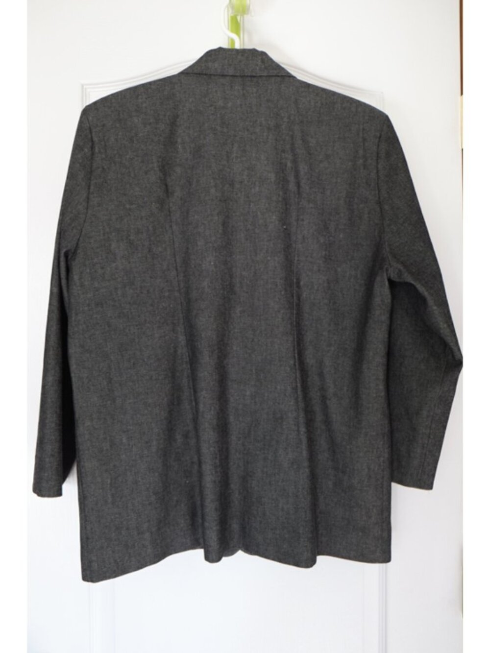 RARE! NEW vintage Roni Blanshay embellished dark grey denim blazer wearable art - Picture 9 of 9
